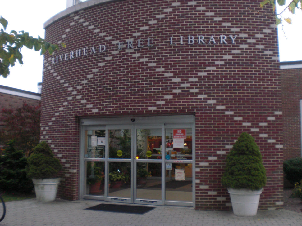 Front of Riverhead Free Library Building